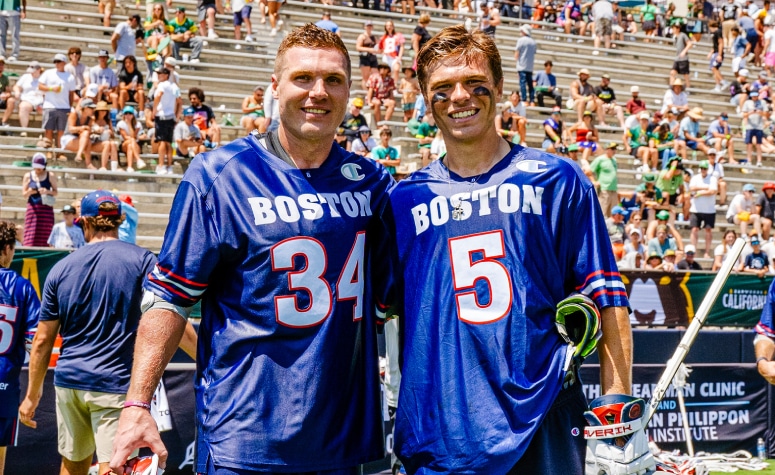 Connor (left) and Colin Kirst are one of three sets of brothers on the Boston Cannons this season. (PLL photo)