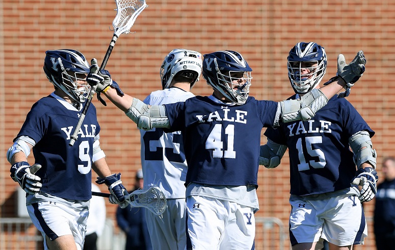 Matt Brandau of Yale (41) has re-established himself as one of the best attackmen in the country. (Rich Barnes/Getty Images)