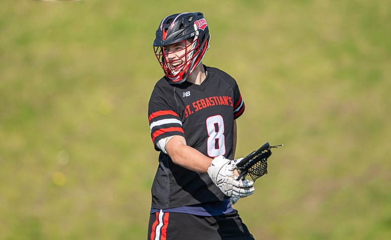 Devin Maguire plays for St. Sebastian’s and Laxachusetts. (Dave Arnold/New England Lacrosse Journal)